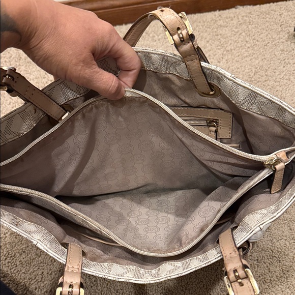 Michael Kors Tan and Brown Logo Tote - Picture 6 of 7